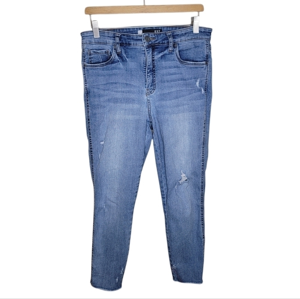 Kut From The Kloth | Connie High Rise Fab Ab Crop Distressed Jeans Size 8